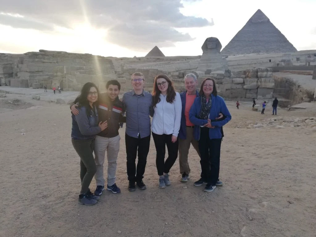 family at pyramids