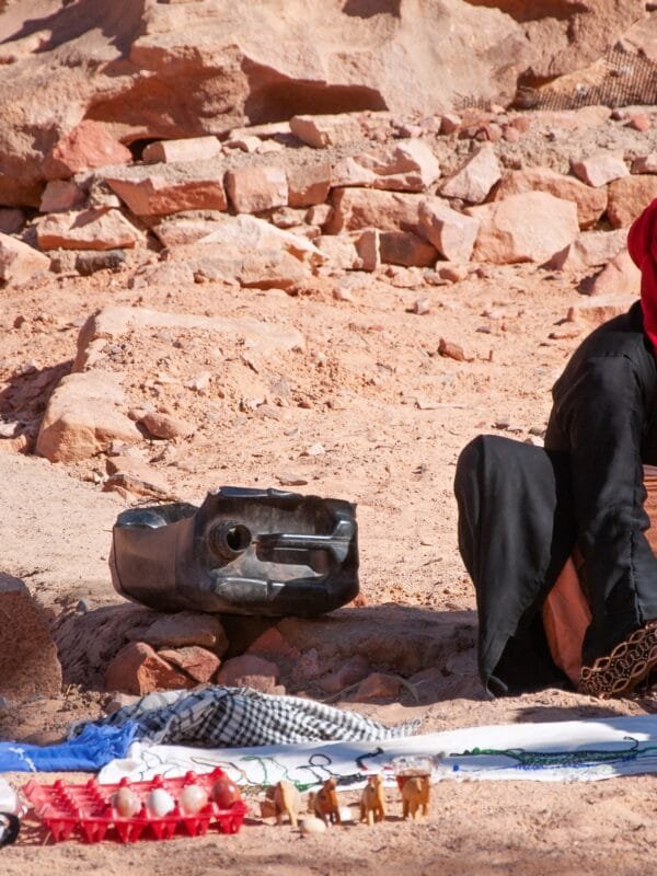 bedouin woman with covered face